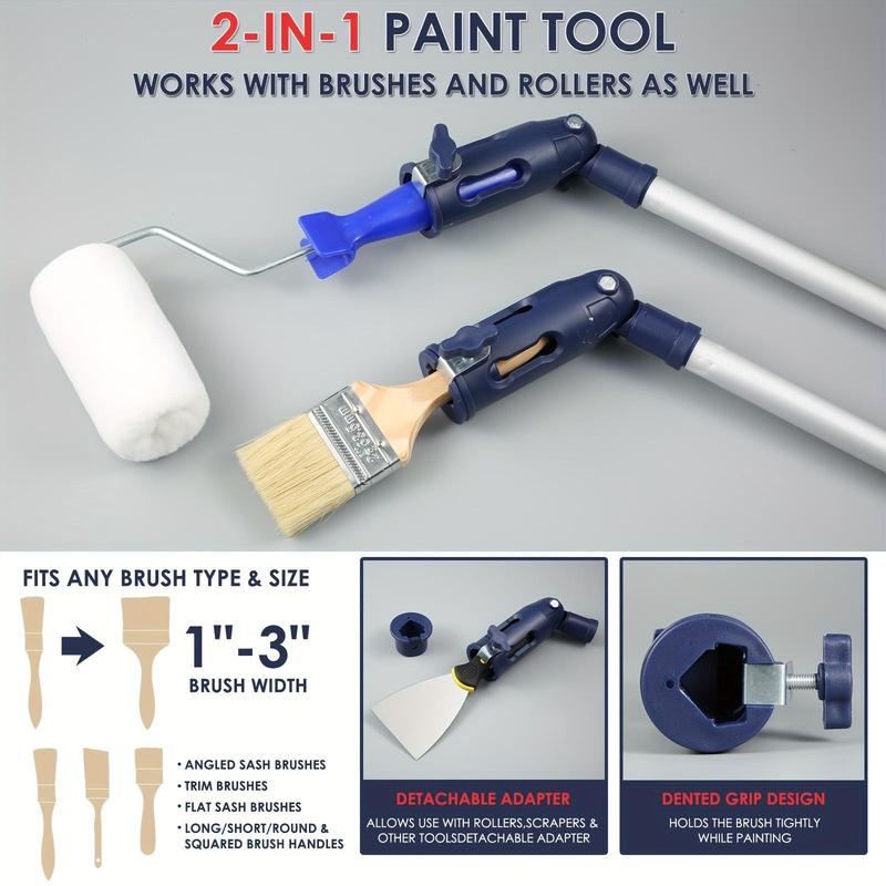 Paint Roller Extension Pole, Multi-angle Paint Brush Extension Tool, Hand Tool Accessories For High Ceilings 5