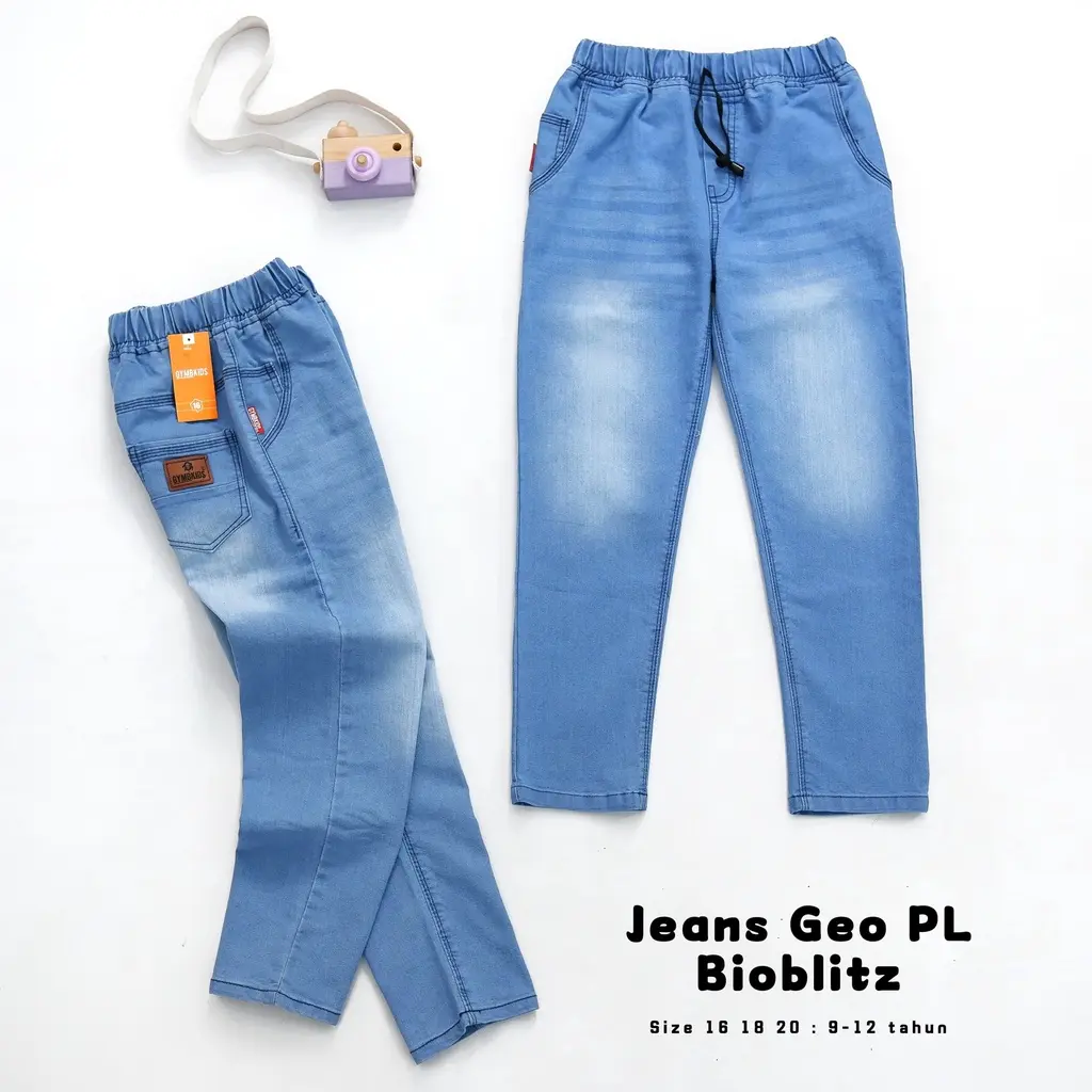 GEOPL Celana Panjang Jeans Jins Anak Laki Cowok Gymbkids 3-11Tahun Stretch Tebal