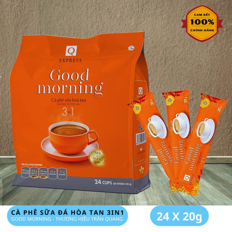 Product Introduction of Combo 5 bịch cà phê sữa hoàn tan 3in1 Trần Quang Coffee Cafe (24 gói/bịch) cf sua 1