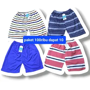 paket 100ribu dapat 10 pcs celana pendek anak motif/polos free umploap