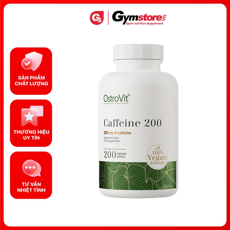  Viên uống hỗ trợ tỉnh táo tập trung Ostrovit Caffeine 200mg 200 Tablets | Made in Poland 