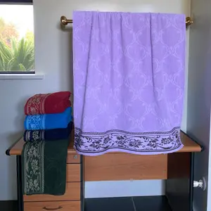 HK0799 Handuk Mandi Jumbo 90 x 155 cm Handuk Fylora Motif Bunga Krisan Bahan Katun Menyerap Air & Nyaman Dipakai Pria Hadiah