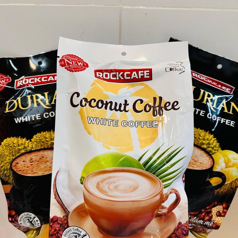 ( COMBO 3 TÚI) 2 TÚI CÀ PHÊ SẦU RIÊNG VÀ 1 TÚI CÀ PHÊ DỪA ROCK CAFE 1 túi 30 gói x 20g