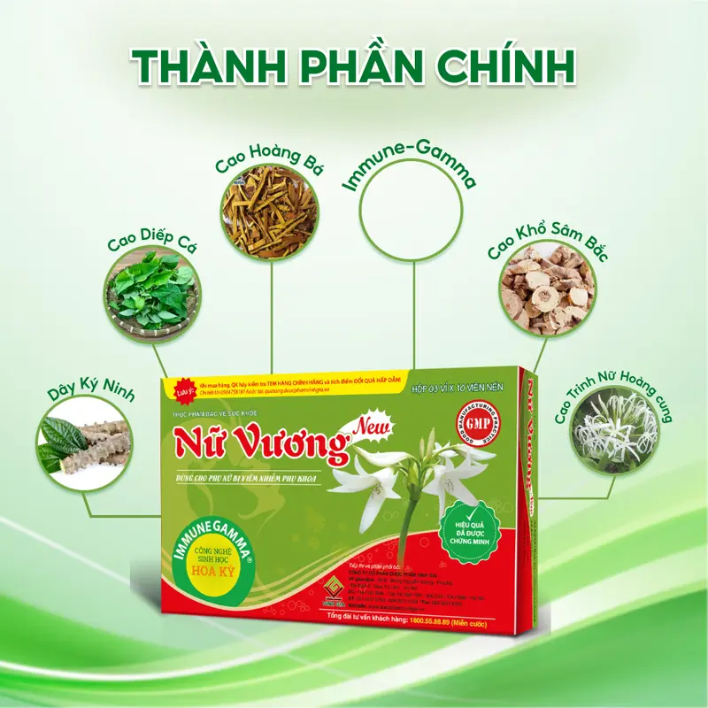 Nữ Vương New - Hỗ Trợ Cân Bằng PH, Giảm Khí Hư, Ngứa Vùng Kín, Viêm Lộ Tuyến - Hộp 30 Viên 1