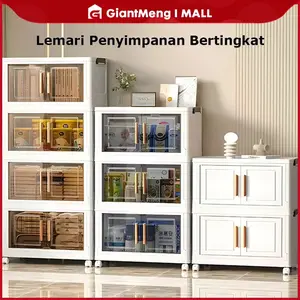 GiantMeng - Wardrobe Storage Lipat 3-6 Susun | Lemari Plastik Serbaguna untuk Pakaian