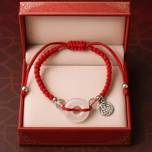 Gelang Tangan Tali Minimalis A Red Roap Gelang Ala Giok Tali Merah Gelang Keberuntungan GT-1072