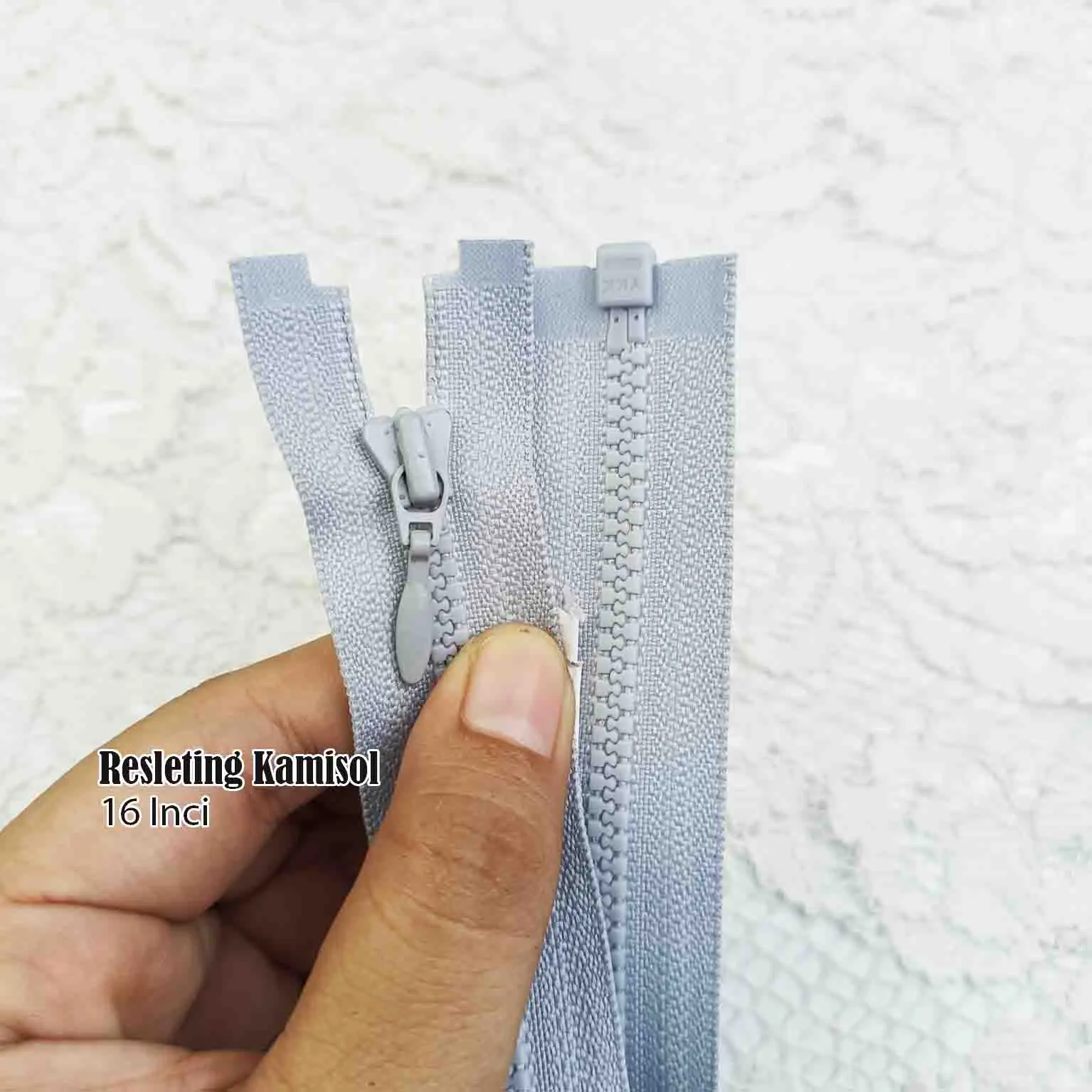 RESLETING KAMISOL 16 INCI / 40 CM MEREK YKK / RESLETING JEPANG KAMISOL
