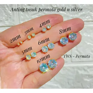ANTING TUSUK DESY PERMATA WARNA GOLD / SILVER