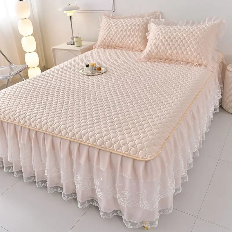 Thảm Mùa Hè Cao Su Tự Nhiên Thái Lan, Váy Ngủ, Bộ Ba Mảnh, Thảm Sợi Viscose Ren Có Thể Giặt Bằng Máy, Thảm Mềm Điều Hòa Không Khí