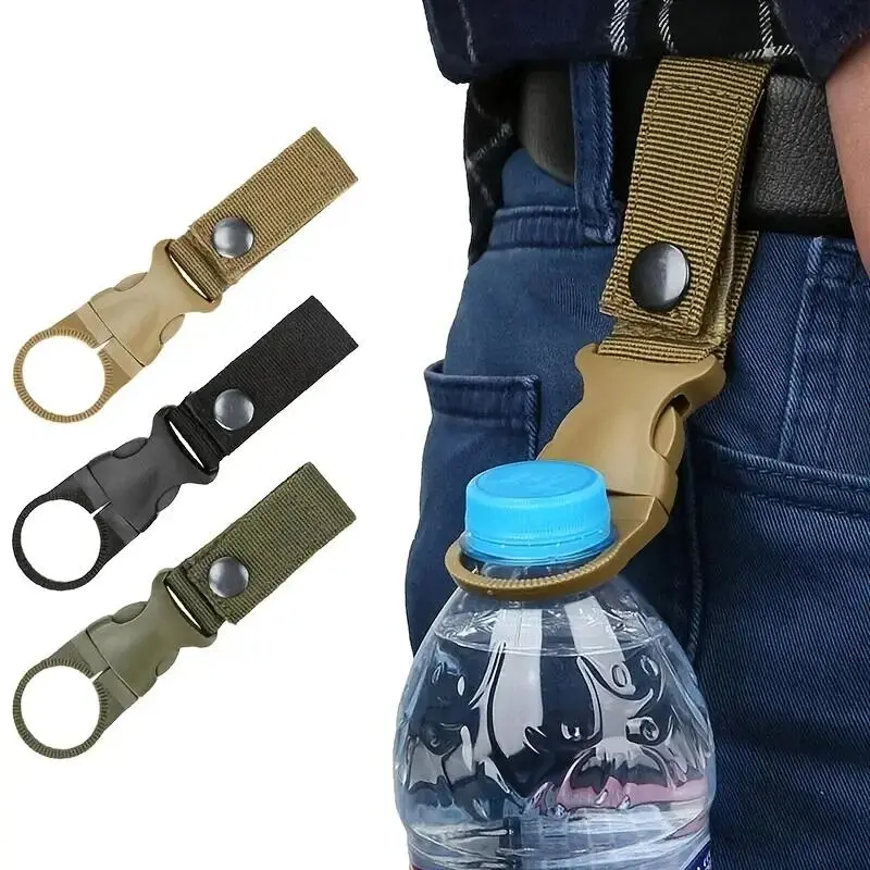 Random Color Portable Camping Bottle Clip, 1 Count Portable Water Drinkware Mug Holder For Outdoor Hiking Climbing, Christmas Gift 0