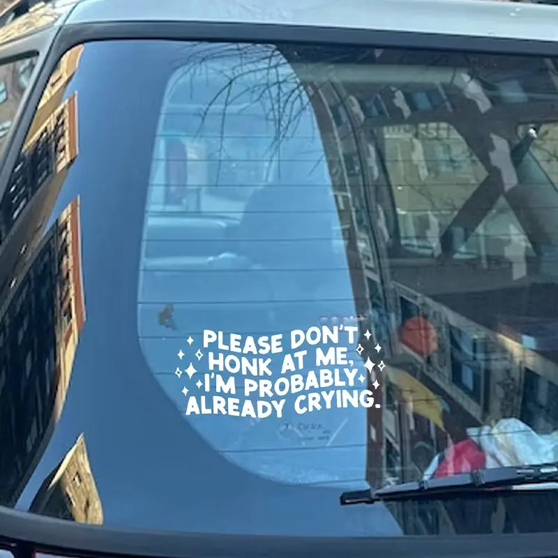 Funny Slogan Car Bumper Sticker, Trendy Car Decal Sticker, Cute Car Decorative Sticker, Universal Car Exterior Decoration Accessories for Women & Men 2