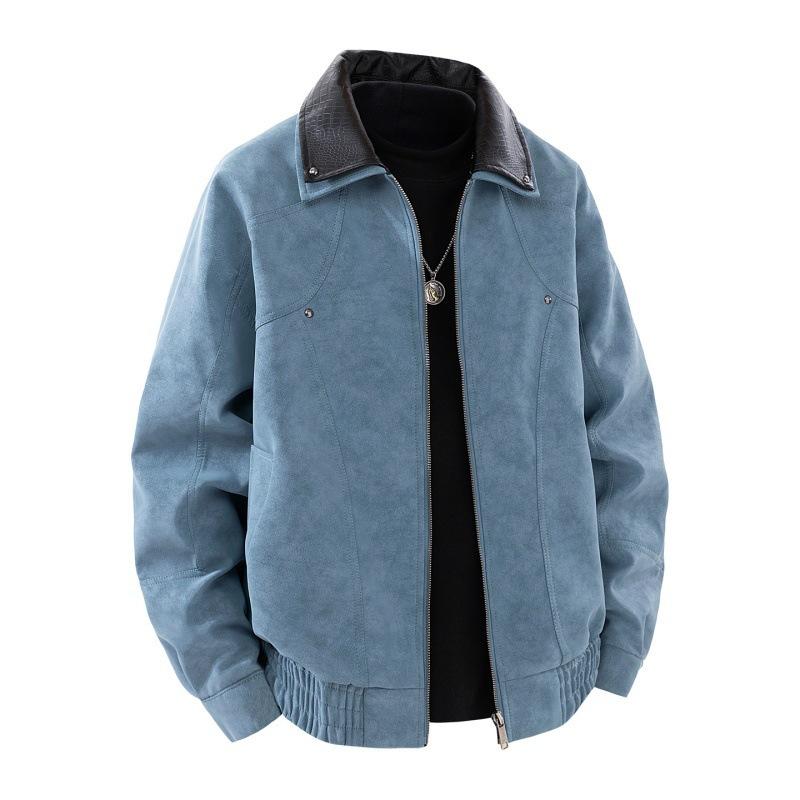  Áo Khoác Da Nam Kenz Trend Phong Cách 2025 Xuyên Biên Giới Phong Cách Mỹ Áo Khoác Da Đi Xe Máy Thích Hợp Cho Mùa Xuân Và Mùa Thu Cổ Áo bẻ xuống Dáng Rộng Vừa Vặn Áo Khoác Phi Công 