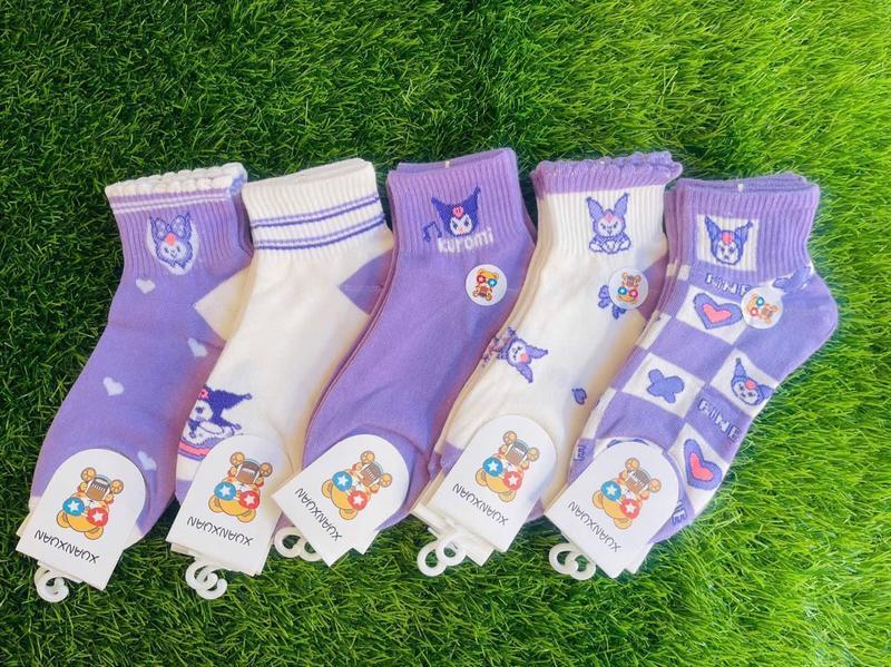 Product Introduction of Bộ 10 đôi tất cho bé gái Kuromi, size S/M/L, chất liệu cotton co giãn 4 chiều 8