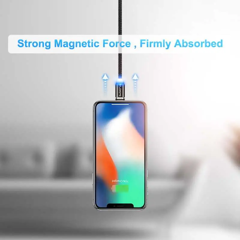 FLOVEME Kabel Charger USB Type C Fast Charging Magnetic 2A 1M - D4192 3