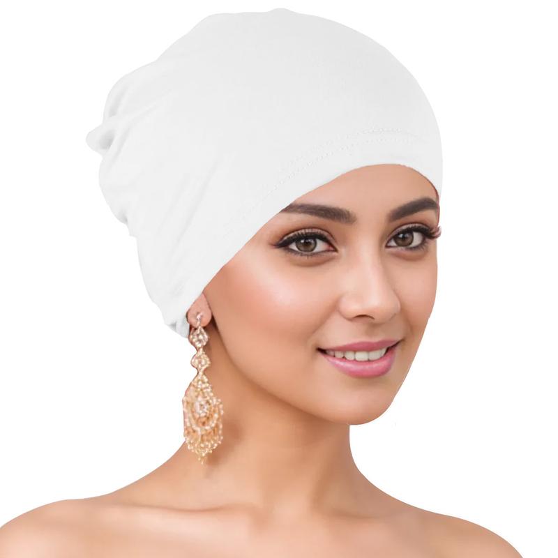 Mũ Hai Mảnh, Màu Trơn Xuyên Biên Giới, Hàng Mới Về, Bán Chạy, Mũ Cơ Sở Dễ Phối Đồ Làm Bằng Lụa Sữa, Quấn Đầu, Mũ Ấn Độ 3