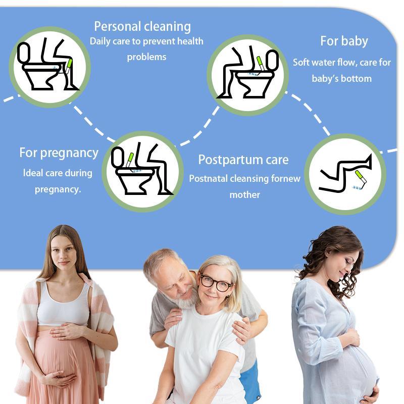 Portable Modern Water Bidet, 1 Count Foldable Personal Travel Bidet with 2 Pressure Option, Bathroom Accessories Electric Sprayer Toilet for Reduces Toilet Paper Usage By 50%/soothing Postpartum Care/perineal & Hemmoroid Treatment, Hygiene Products 7