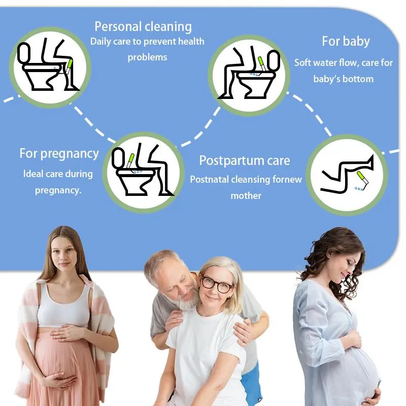 Portable Modern Water Bidet, 1 Count Foldable Personal Travel Bidet with 2 Pressure Option, Bathroom Accessories Electric Sprayer Toilet for Reduces Toilet Paper Usage By 50%/soothing Postpartum Care/perineal & Hemmoroid Treatment, Hygiene Products 6