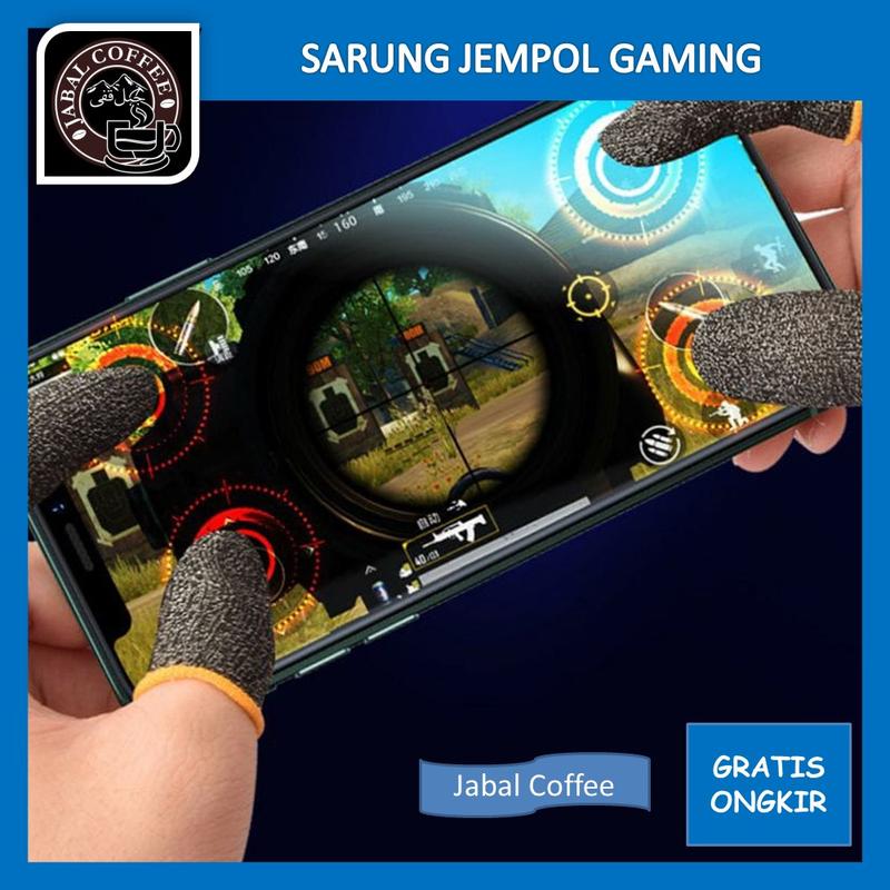 Dua Pasang Anti Basah Keringat Game Sarung Jempol Jari Gaming Sepasang 0