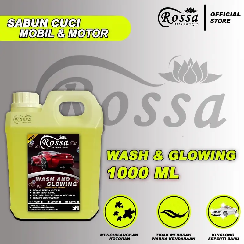 [ROSSA] SHAMPOO MOBIL DAN MOTOR TERMURAH 1 LITER 0