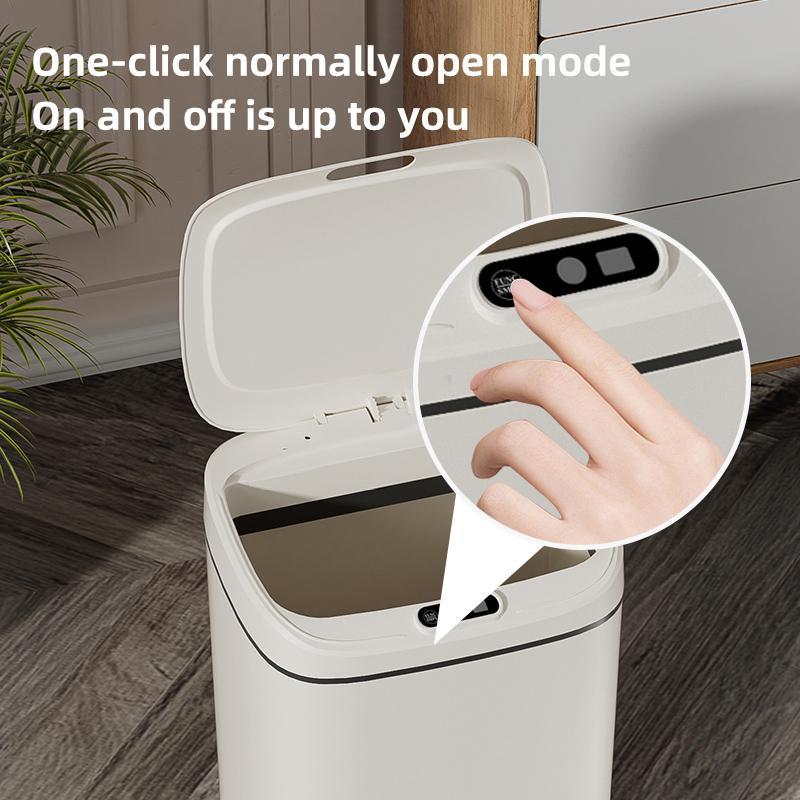 Automatic Trash Can, 1 Count Touchless Trash Bin with Lid, Kitchen Trash Can, Household Waste Bin for Kitchen, Bathroom, Bedroom, Living Room 3