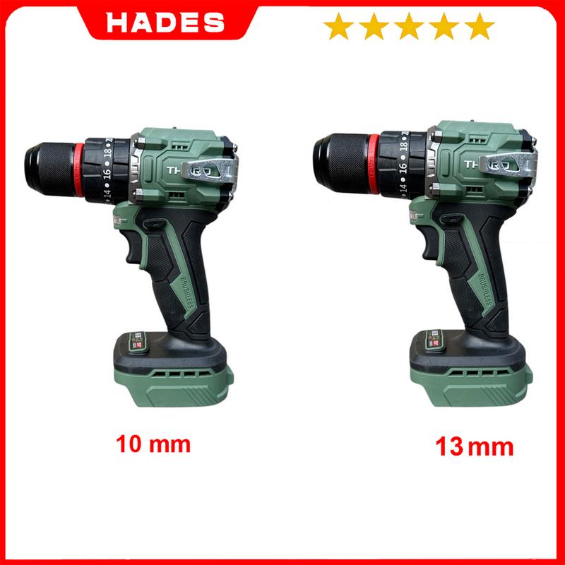 Máy Khoan Pin 10 ly, 13 ly THPRO, động cơ không chổi than, 3 Chức Năng, Đầu Autolock