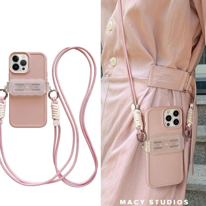 Product Introduction of 2025 New Crossbody Phone Lanyard Stretchable Adjustable Card Wave Pattern Back Clip, Stylish and Good-looking, Only for Flat Phone Cases 1
