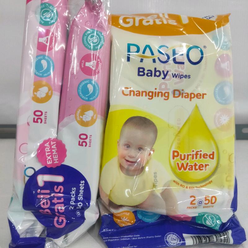 Paseo baby wipes changing diaper purified water. 2