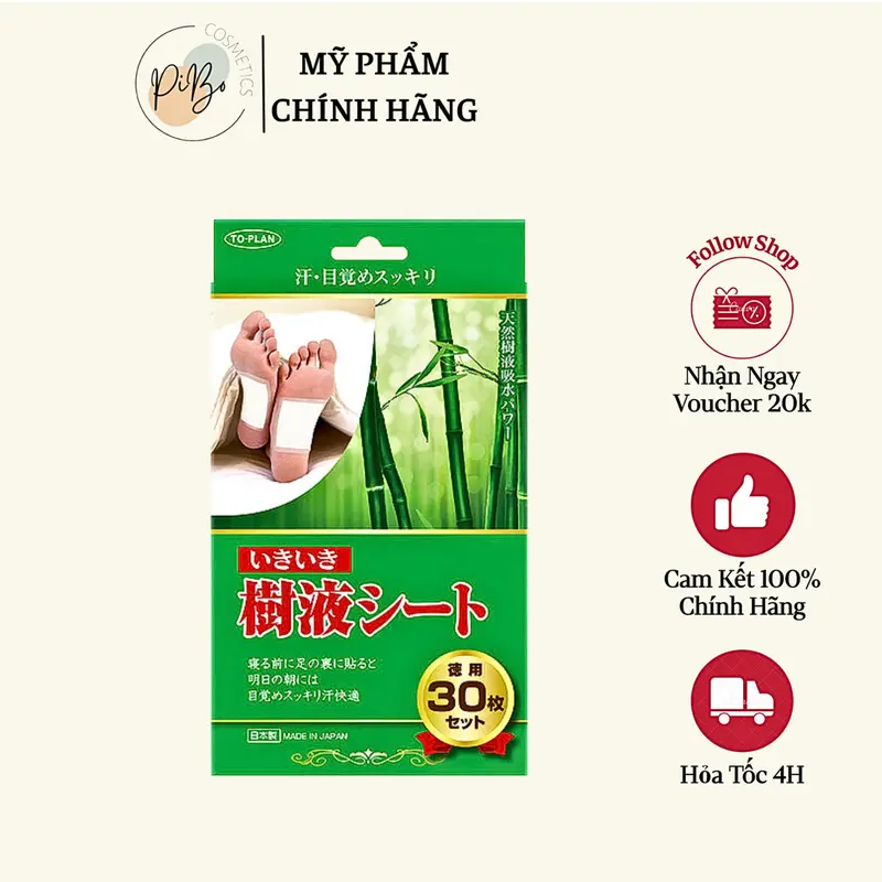 HỘP 30 MIẾNG DÁN THẢI ĐỘC CHÂN NHẬT BẢN To-Plan Kenko 0