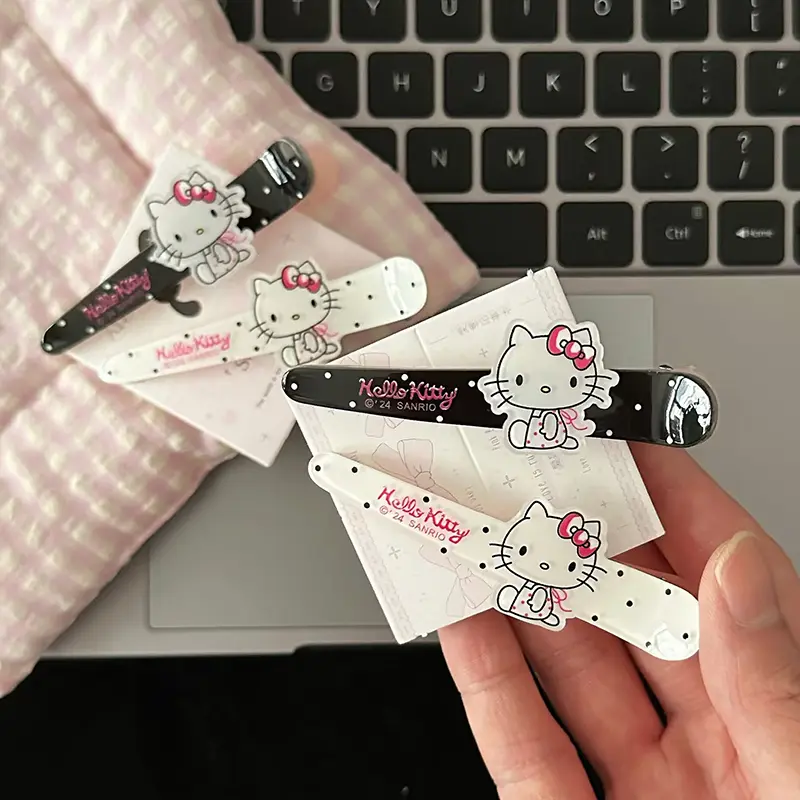2pcs Cute Hairpin Cartoon Anime Hair Clip For Women Girls Sweet Side Bangs Clip Kawaii Hair Accessories Gift