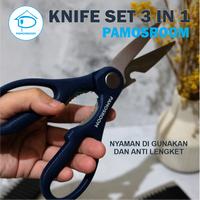 Gambar Pamosroom Pisau Set Isi 3 pcs Pisau Daging Sayur Dan Gunting Kitchen Knife Set Stainless Steel Alat Potong Serbaguna - 3 pcs dari pamosroom Kota Administrasi Jakarta Utara 4 Tokopedia
