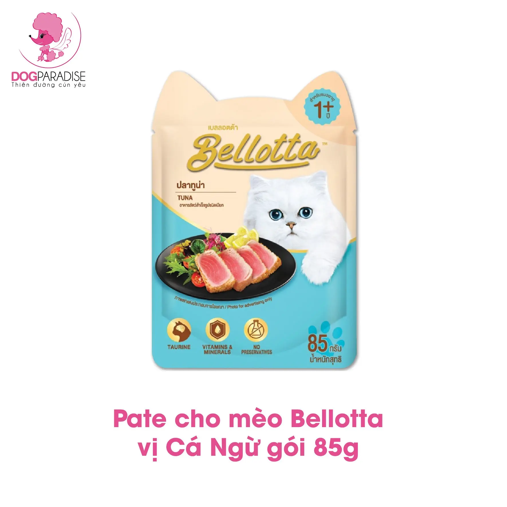 Pate Bellotta gói 85g cá ngừ thật - Dog Paradise