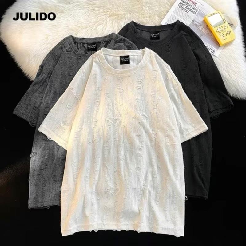 Áo phông nam xước rách form rộng tay lỡ free size dưới 70kg