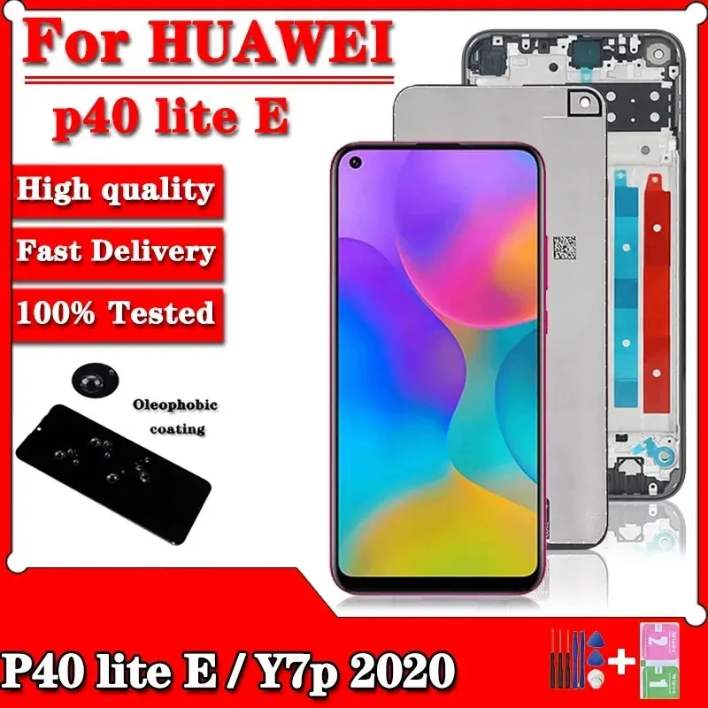 Test For Huawei Y7P 2020 LCD P40 Lite E ART-L28 ART-L29 ART-L29N LCD Display Touch Screen With Frame Assembly
