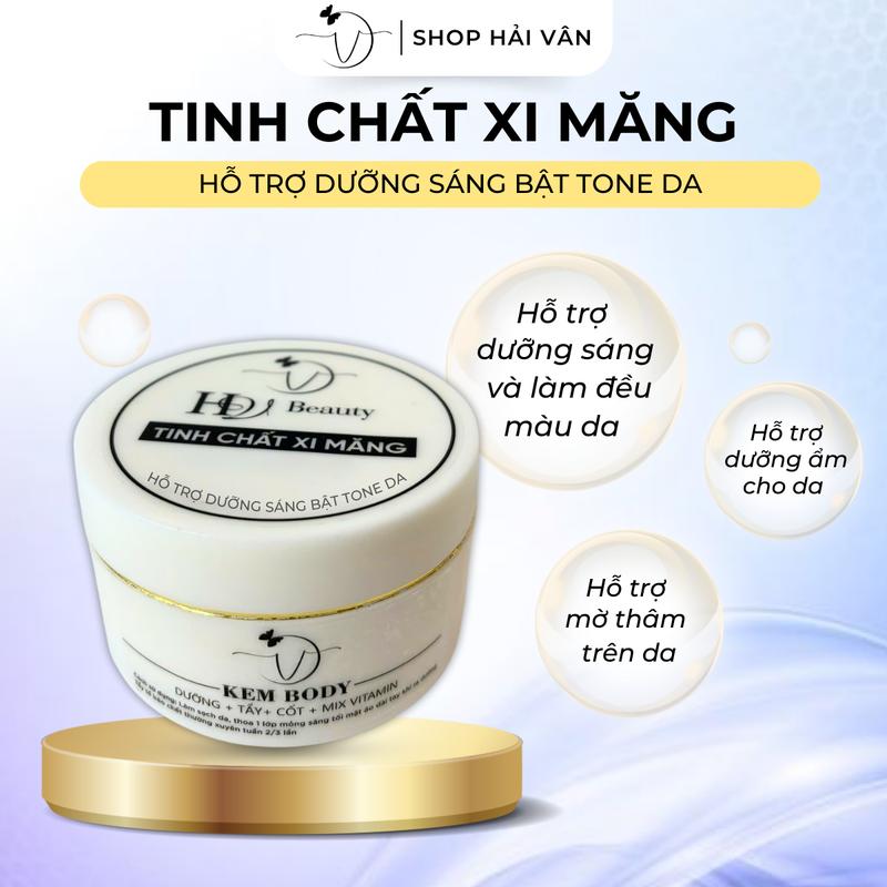 Kem Body Xi Măng 160g Hải Vân Shop Hỗ Trợ Dưỡng Sáng Da Mờ Thâm Sạm Skincare Làm Đẹp Da