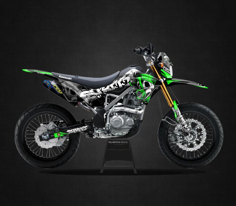 Decal Sticker KLX BF Xtreme 150 Stiker KLX Fullbody Supermoto KLX BF Graffiti KLX 007 5