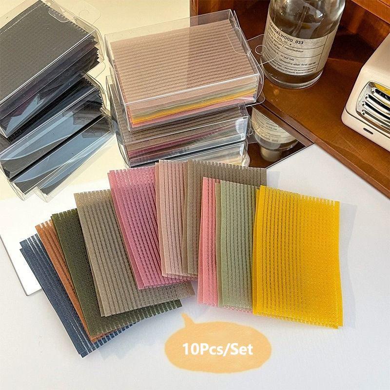 Hộp 10 Miếng Dán Mái - Tóc Con Hộp Nhựa Cứng Nhiều Màu