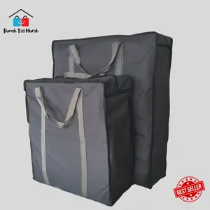 Tas Laundry Kain Medium Jumbo Tebal Resleting Tali