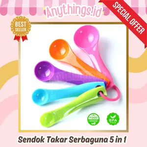 Sendok Takar 5in1 Colorfull Sendok Takar Serbaguna Sendok Takaran Bumbu / Bahan Bahan Kue