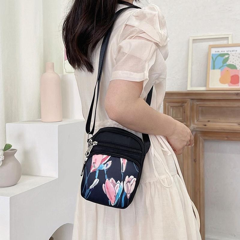 Product Introduction of Túi Vuông Nhỏ In Hình Cho Nam Và Nữ, Túi Đeo Vai Thường Ngày Bằng Nylon Mini, Túi Đeo Chéo Nhiều Lớp 14