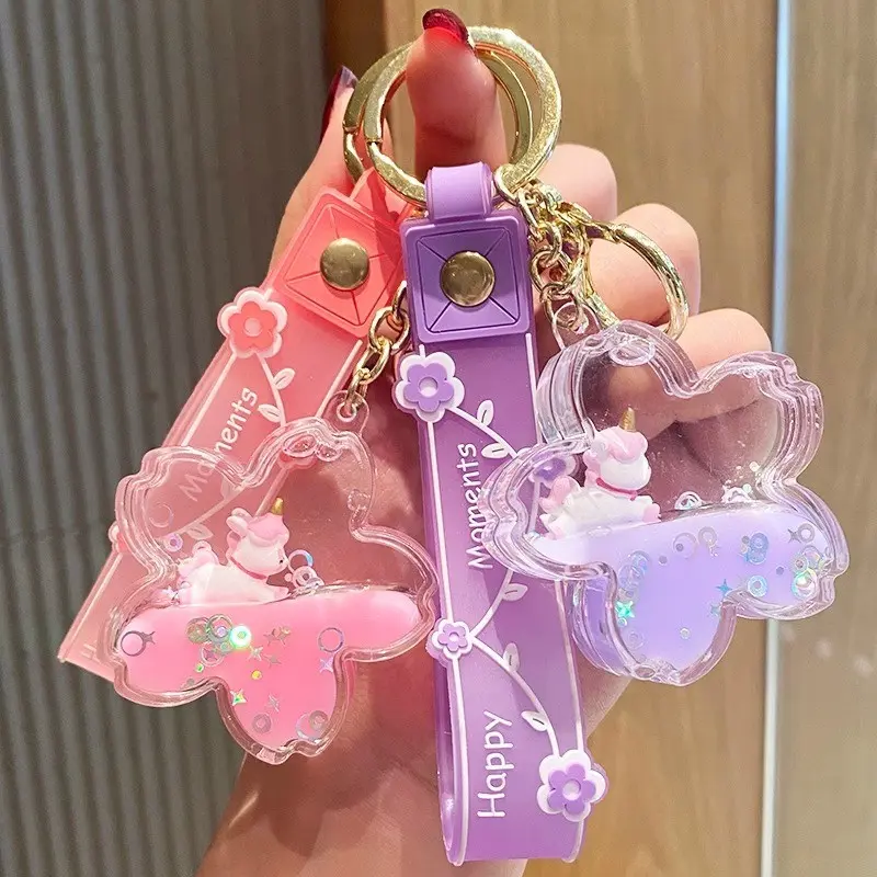 Gantungan kunci sakura unicorn model baru dan unik,gantungan kunci motor/mobil/tas