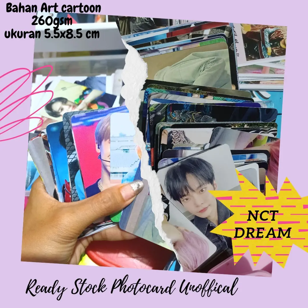 READY STOCK Custom  PHOTOCARD UNOFFICIAL NCT DREAM ( BACA DESKRIPSI) Foto
