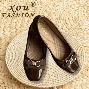XOU Fashion new  Flatshoes Wanita Gaya Korea Kasual Sepatu Balet Flat Shoes Wanita A-06 untuk Kerja dan Jalan-jalan dengan Desain Menarik Sepatu Cewek Flat Shoes Wanita Korean Style Kekinian 2026