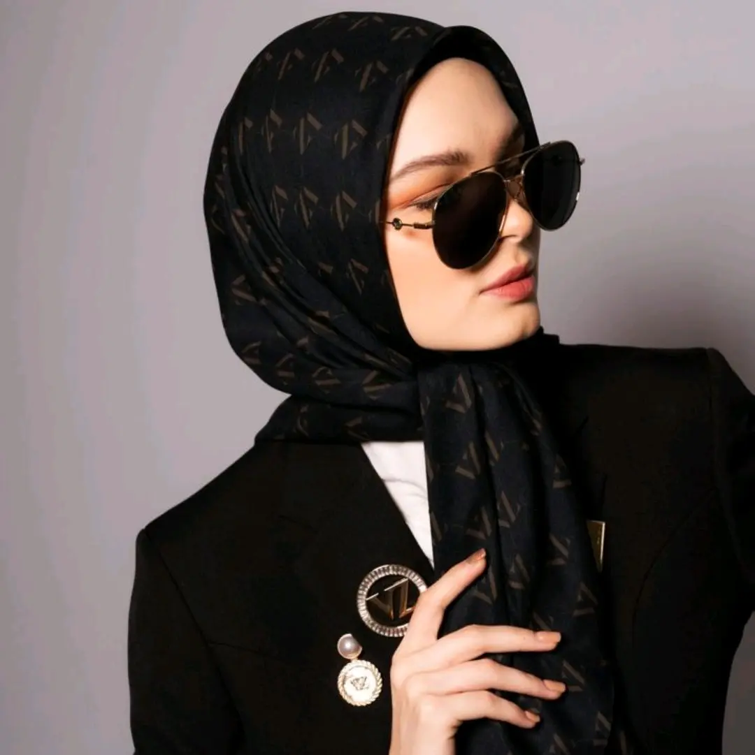 monogram voal scarf By Vivizubedi Square