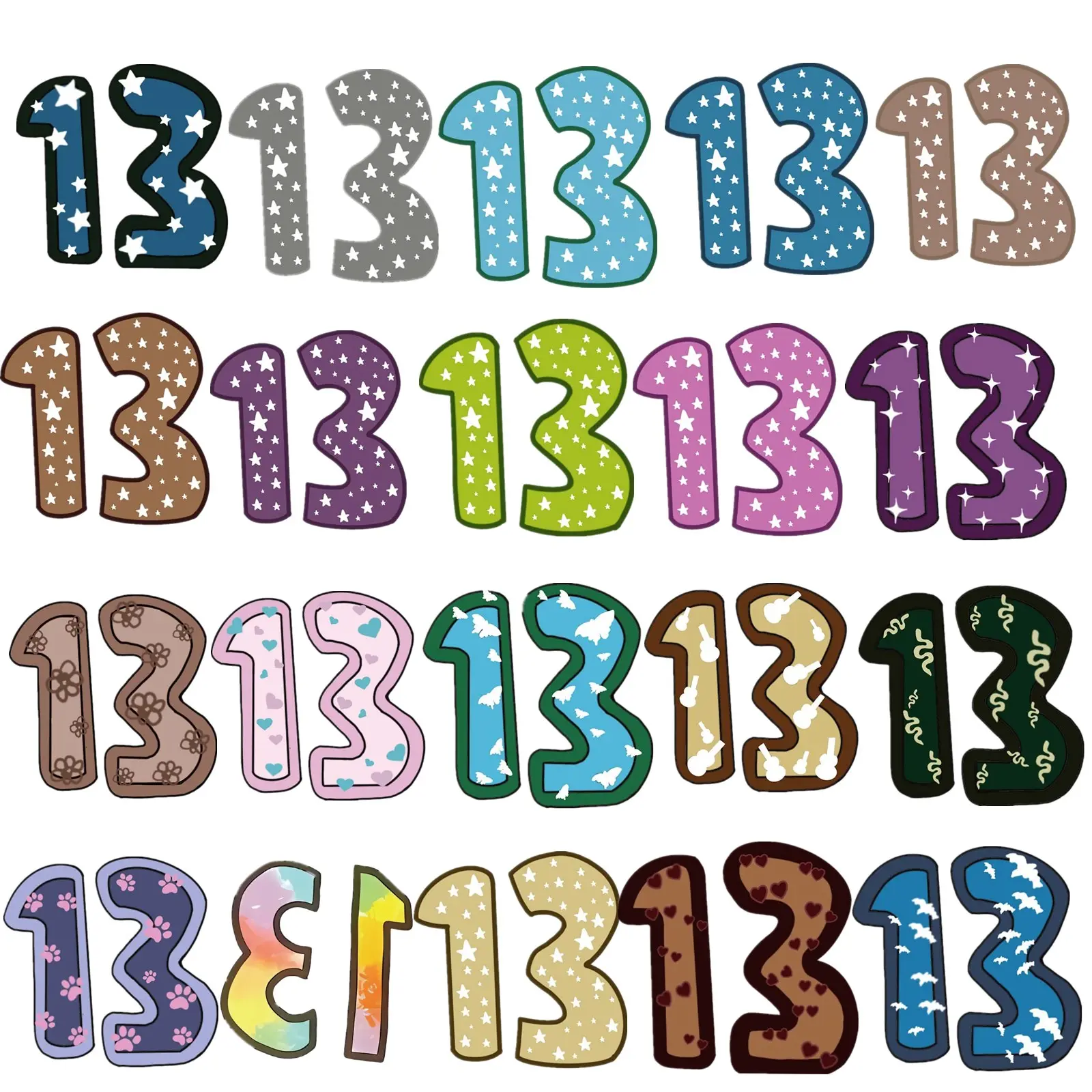 20/50 Pcs 13 Temporary Tattoos Stickers For Swift Concert, Long-Lasting Waterproof Tattoo - Lucky Number 13 - Perfect For Concerts And Tours