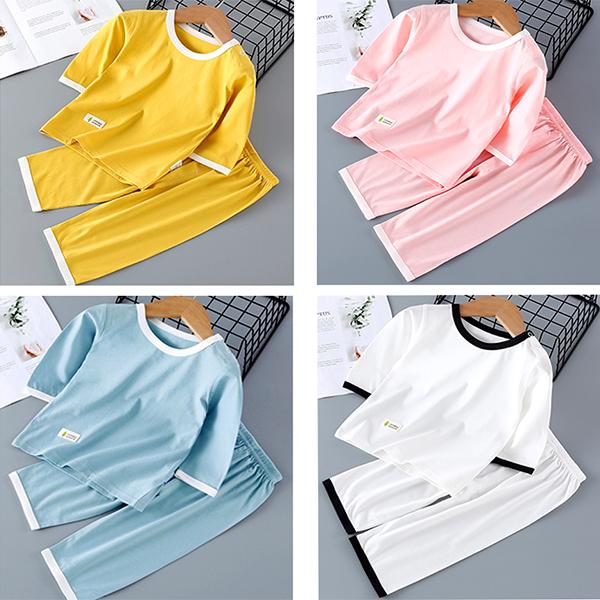 Bộ thu đông bé gái trai mặc nhà chất cotton size đại 15 - 40kg - set quần áo trẻ em GOODLUCK chất Thun cotton