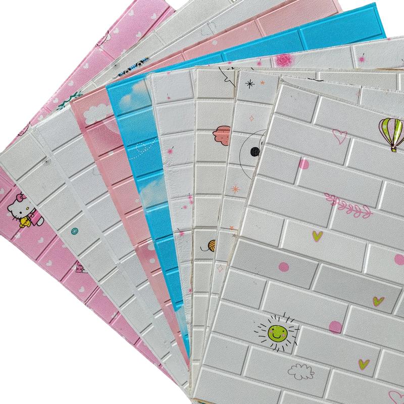 Xốp Dán Tường Hoạt Hình Vui Nhộn Siêu Đẹp. Kích Thước 70x77cm Có Keo Sẵn puffy sticker miếng dán phản quang cờ phòng vệ sinh ốc sên xanh 0