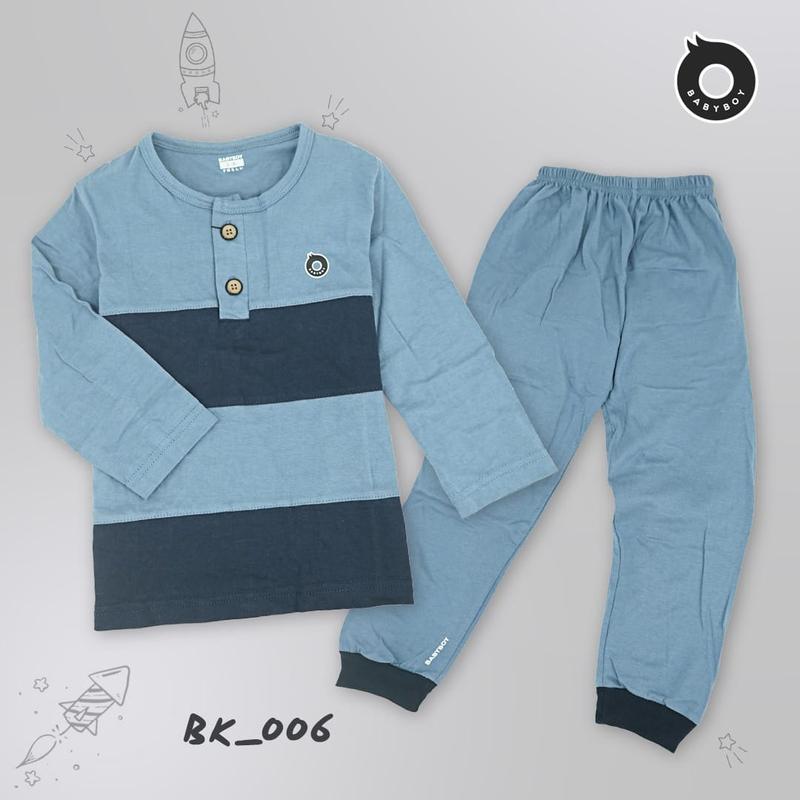 Baju Kaos Kombinasi Warna T Shirt Anak Laki Basic Premium Usia 9Bulan - 8Tahun 1