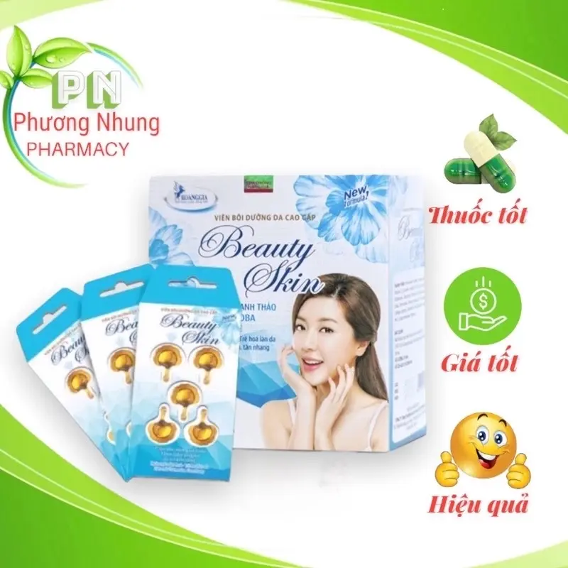 Viên Vitamin E dưỡng da cao cấp Beauty Skin, hộp 50 viên