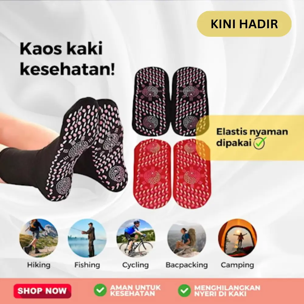 PROMO BUNDLE 3 PCS Kaos Kaki Magnetik Terapi Kesehatan Penghangat Anti Pegal