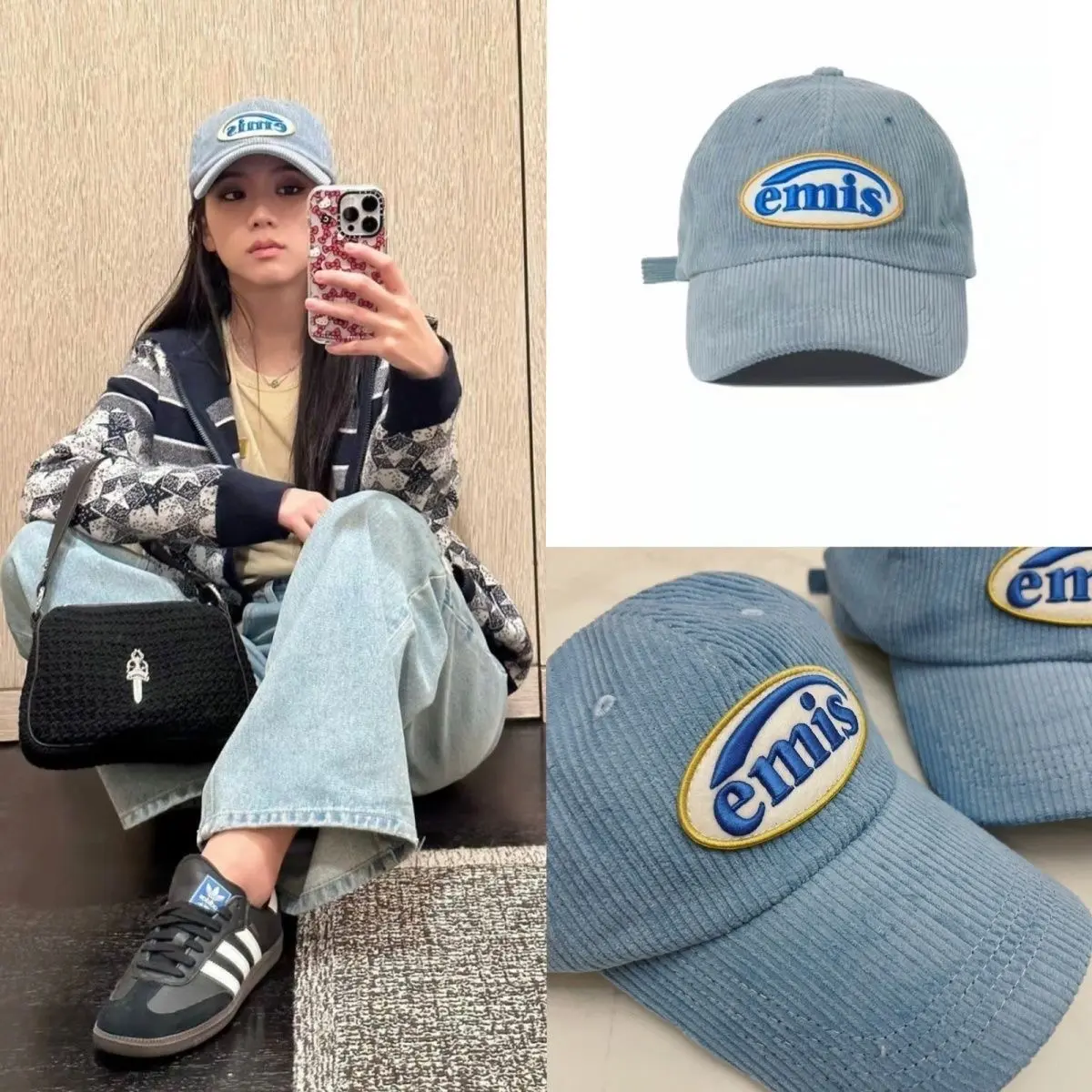 Embroidered baseball cap Korean duck tongue cap